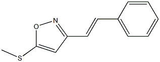 3-[(E)-2-[フェニル]ビニル]-5-(メチルチオ)イソオキサゾール 化学構造式