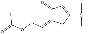 5-[(Z)-2-アセチルオキシエチリデン]-3-トリメチルシリル-2-シクロペンテン-1-オン 化学構造式