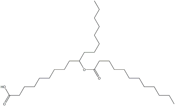 10-ドデカノイルオキシオクタデカン酸 化学構造式