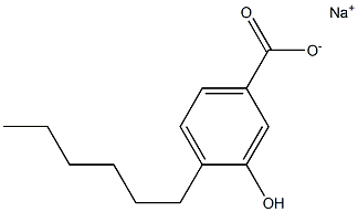 4-Hexyl-3-hydroxybenzoic acid sodium salt