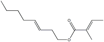 (E)-2-Methyl-2-butenoic acid 3-octenyl ester