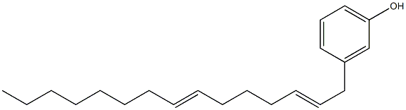 3-(2,7-ペンタデカジエニル)フェノール 化学構造式
