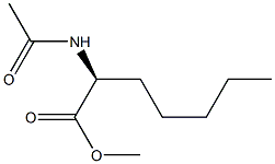 [S,(+)]-2-アセチルアミノヘプタン酸メチル 化学構造式