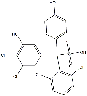 (2,6-Dichlorophenyl)(3,4-dichloro-5-hydroxyphenyl)(4-hydroxyphenyl)methanesulfonic acid