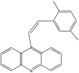 9-[(Z)-2-(2,5-ジメチルフェニル)エテニル]アクリジン 化学構造式