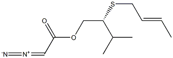 Diazoacetic acid [(R)-3-methyl-2-[(E)-2-butenylthio]butyl] ester