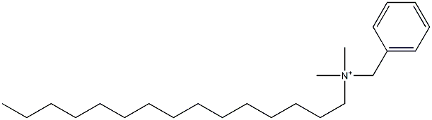 ペンタデシルベンジルジメチルアミニウム 化学構造式