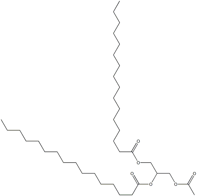1-O,2-O-ジパルミトイル-3-O-アセチルグリセロール 化学構造式