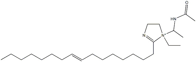 1-[1-(アセチルアミノ)エチル]-1-エチル-2-(8-ヘキサデセニル)-2-イミダゾリン-1-イウム 化学構造式