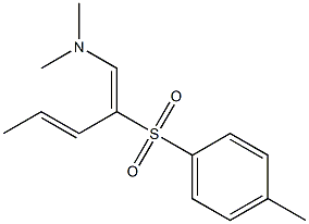 (1E,3E)-N,N-ジメチル-2-(p-トリルスルホニル)-1,3-ペンタジエン-1-アミン 化学構造式