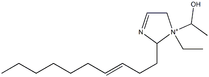 2-(3-デセニル)-1-エチル-1-(1-ヒドロキシエチル)-3-イミダゾリン-1-イウム 化学構造式