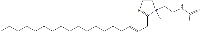 1-[2-(アセチルアミノ)エチル]-1-エチル-2-(2-オクタデセニル)-2-イミダゾリン-1-イウム 化学構造式