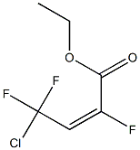 (E)-4-クロロ-2,4,4-トリフルオロ-2-ブテン酸エチル 化学構造式