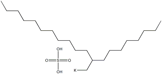 Sulfuric acid 2-octyltridecyl=potassium salt