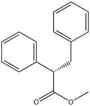 [S,(+)]-2,3-ジフェニルプロピオン酸メチル 化学構造式