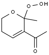 (3-アセチル-5,6-ジヒドロ-2-メチル-2H-ピラン)-2-イルヒドロペルオキシド 化学構造式