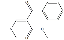 2-[(Z)-ジメチルアミノメチレン]-3-オキソ-3-フェニルプロピオン酸エチル 化学構造式