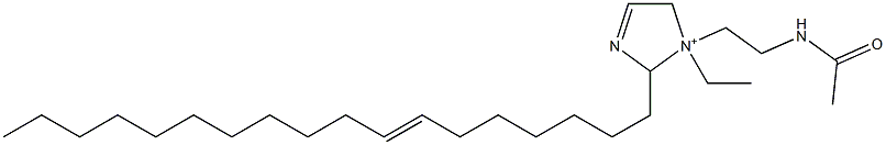 1-[2-(アセチルアミノ)エチル]-1-エチル-2-(7-オクタデセニル)-3-イミダゾリン-1-イウム 化学構造式