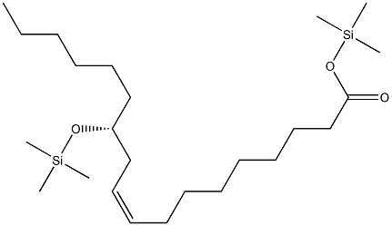 (Z,R)-12-トリメチルシリルオキシ-9-オクタデセン酸トリメチルシリル 化学構造式