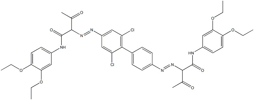 4,4'-Bis[[1-(3,4-diethoxyphenylamino)-1,3-dioxobutan-2-yl]azo]-2,6-dichloro-1,1'-biphenyl
