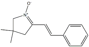 2-Styryl-4,4-dimethyl-1-pyrroline 1-oxide Structure