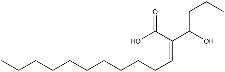 (Z)-2-(1-ヒドロキシブチル)-2-トリデセン酸 化学構造式