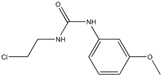 1-(2-クロロエチル)-3-(m-メトキシフェニル)尿素 化学構造式