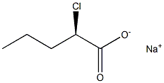 [R,(+)]-2-クロロ吉草酸ナトリウム 化学構造式