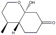 (4S,4aR,8aS)-8a-ヒドロキシ-4-メチルオクタヒドロ-2H-1-ベンゾピラン-7-オン 化学構造式