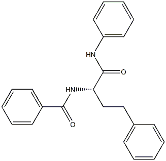[S,(-)]-2-ベンゾイルアミノ-4,N-ジフェニルブチルアミド 化学構造式