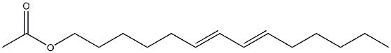 (6E,8E)-1-アセトキシ-6,8-テトラデカジエン 化学構造式