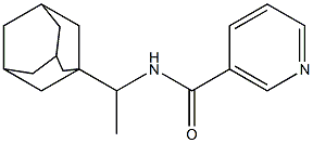 N-[1-(1-アダマンチル)エチル]-3-ピリジンカルボアミド 化学構造式