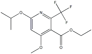6-(イソプロポキシ)-4-メトキシ-2-(トリフルオロメチル)ピリジン-3-カルボン酸エチル 化学構造式