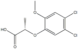 [S,(-)]-2-(4,5-ジクロロ-2-メトキシフェノキシ)プロピオン酸 化学構造式