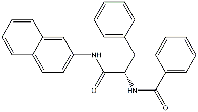 (S)-2-(ベンゾイルアミノ)-N-(2-ナフチル)-3-フェニルプロパンアミド 化学構造式