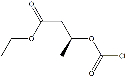 (3S)-3-(クロロホルミルオキシ)ブタン酸エチル 化学構造式