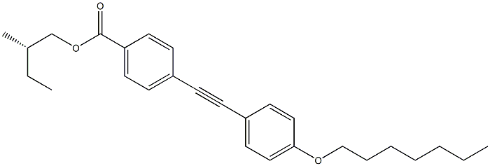 4-[(4-ヘプチルオキシフェニル)エチニル]安息香酸(S)-2-メチルブチル 化学構造式
