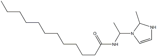 1-(1-ラウロイルアミノエチル)-2-メチル-4-イミダゾリン 化学構造式
