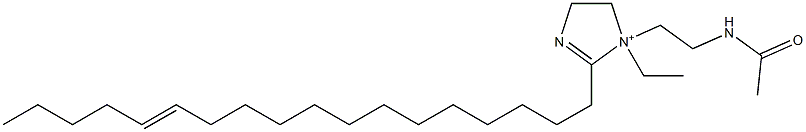 1-[2-(アセチルアミノ)エチル]-1-エチル-2-(13-オクタデセニル)-2-イミダゾリン-1-イウム 化学構造式
