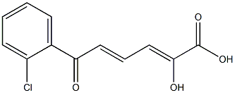 (2Z,4E)-2-ヒドロキシ-6-(2-クロロフェニル)-6-オキソ-2,4-ヘキサジエン酸 化学構造式