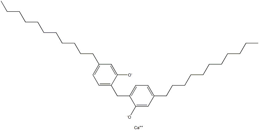カルシウム2,2'-メチレンビス(5-ウンデシルフェノキシド) 化学構造式