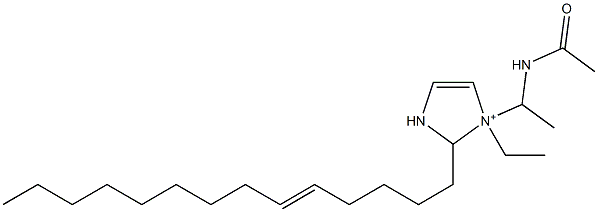 1-[1-(アセチルアミノ)エチル]-1-エチル-2-(5-テトラデセニル)-4-イミダゾリン-1-イウム 化学構造式