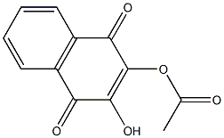 2-アセトキシ-3-ヒドロキシ-1,4-ナフトキノン 化学構造式