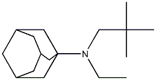 N-(アダマンタン-1-イル)-N-エチル-2,2-ジメチルプロパン-1-アミン 化学構造式