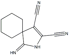 4-Imino-3-azaspiro[4.5]dec-1-ene-1,2-dicarbonitrile 结构式