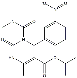 1,2,3,4-Tetrahydro-6-methyl-2-oxo-4-(3-nitrophenyl)-3-(dimethylaminocarbonyl)pyrimidine-5-carboxylic acid isopropyl ester