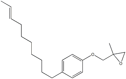 4-(8-デセニル)フェニル2-メチルグリシジルエーテル 化学構造式