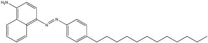 4-(p-ドデシルフェニルアゾ)-1-ナフタレンアミン 化学構造式