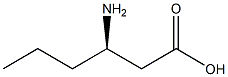 [R,(-)]-3-アミノヘキサン酸 化学構造式