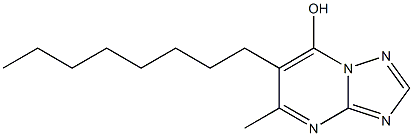6-オクチル-5-メチル[1,2,4]トリアゾロ[1,5-a]ピリミジン-7-オール 化学構造式
